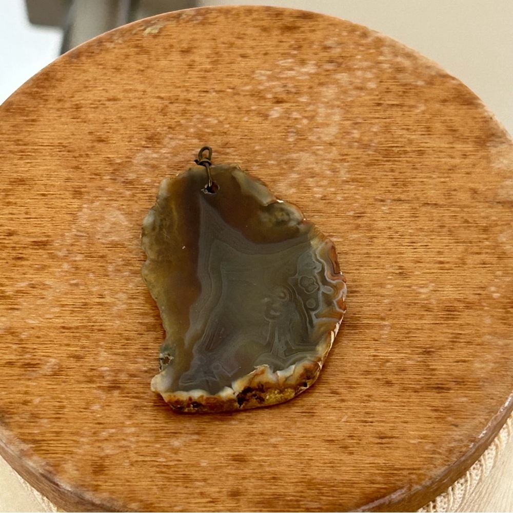 Natural Agate Slice Pendant